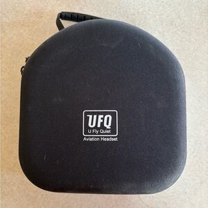 UFO Aviation Headset with Hard Carry Case - Black